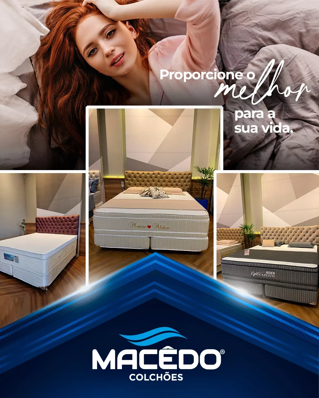 Colchão premium em quarto elegante